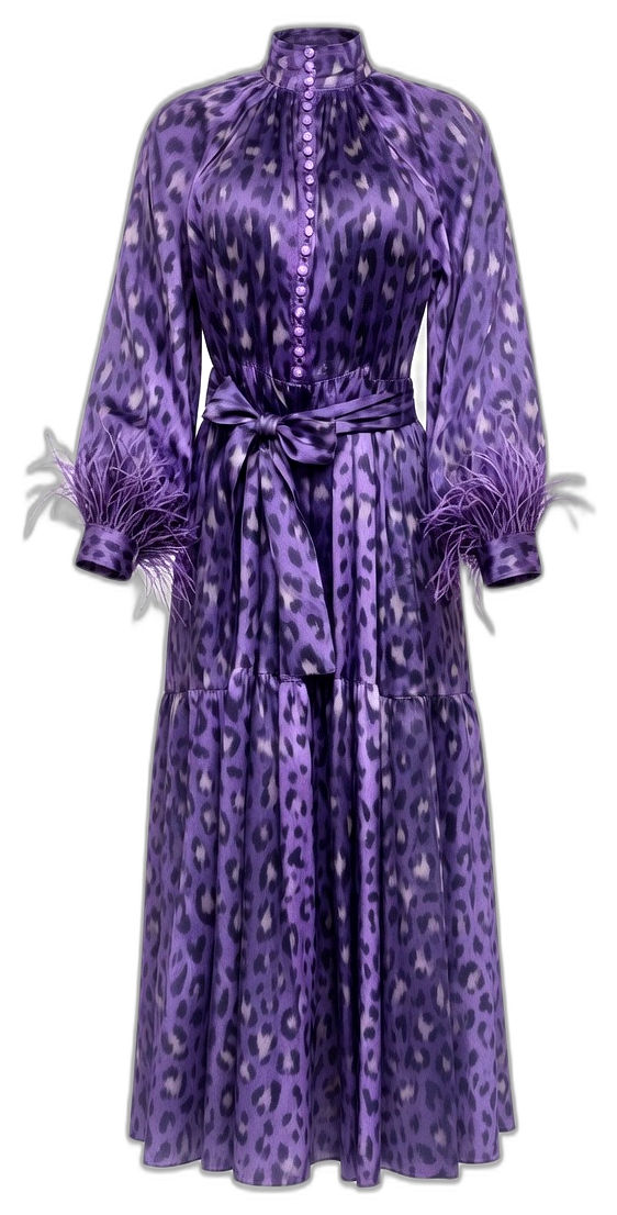 Amethyst Feather Wrap Dress