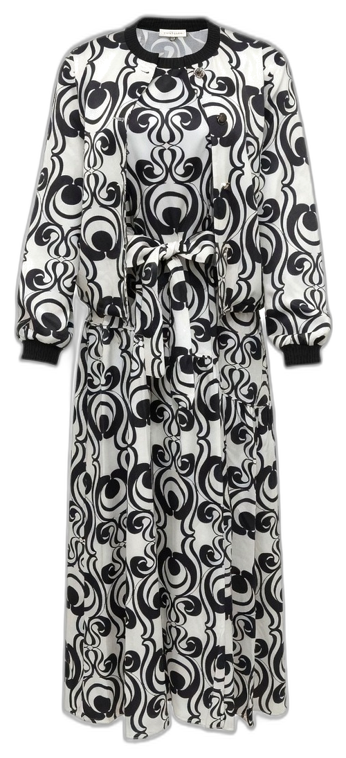 Ink Swirl Print Midi