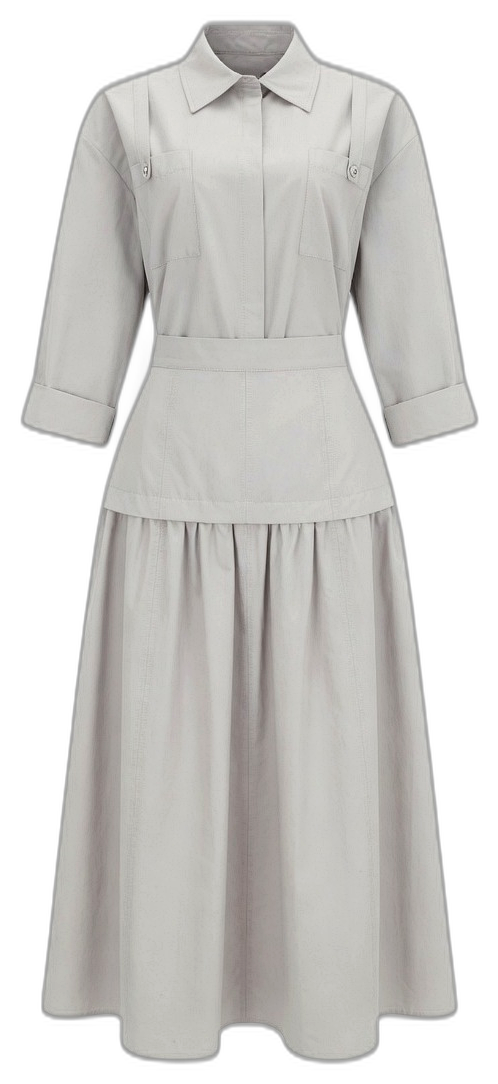 Lilac/greish Drop-Waist Midi