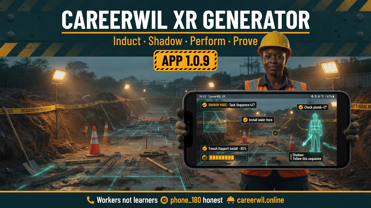 CareerWIL XR Generator — Induct Shadow Perform Prove · App 1.0.9