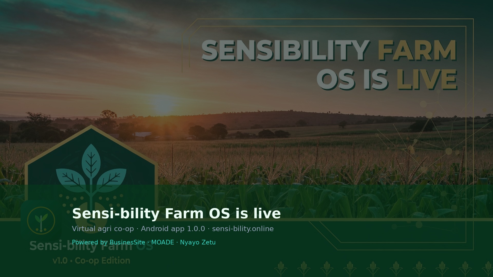 Sensi-bility Farm OS is live — virtual agri co-op on BusinesSite